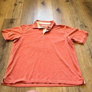 Tommy Bahamas Large Orange Polo Shirt